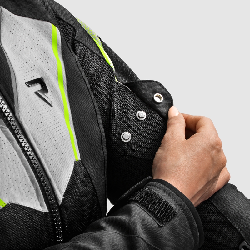 Kurtka motocyklowa damska Rebelhorn Hiflow V czarno-szaro-fluo-żółta
