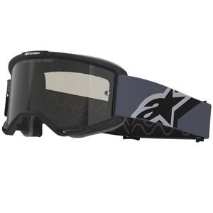 Gogle motocrossowe Alpinestars Vision Sand czarno-szare z przydymionymi szkłami