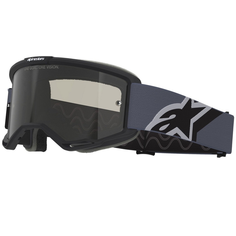 Gogle motocrossowe Alpinestars Vision Sand czarno-szare z przydymionymi szkłami