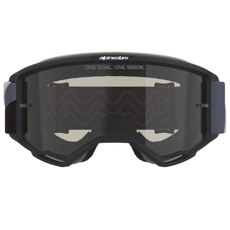 Gogle motocrossowe Alpinestars Vision Sand czarno-szare z przydymionymi szkłami