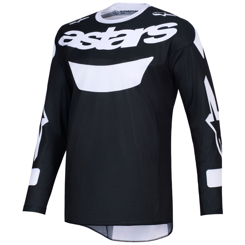 Koszulka motocrossowa Alpinestars Racer Air Riway czarno-biała