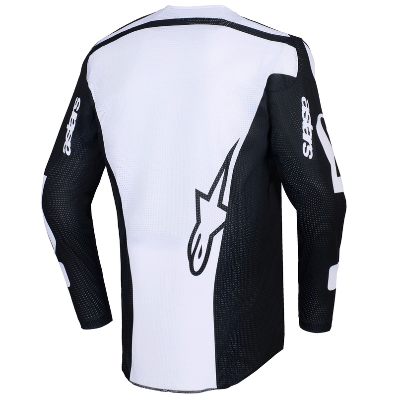 Koszulka motocrossowa Alpinestars Racer Air Riway czarno-biała