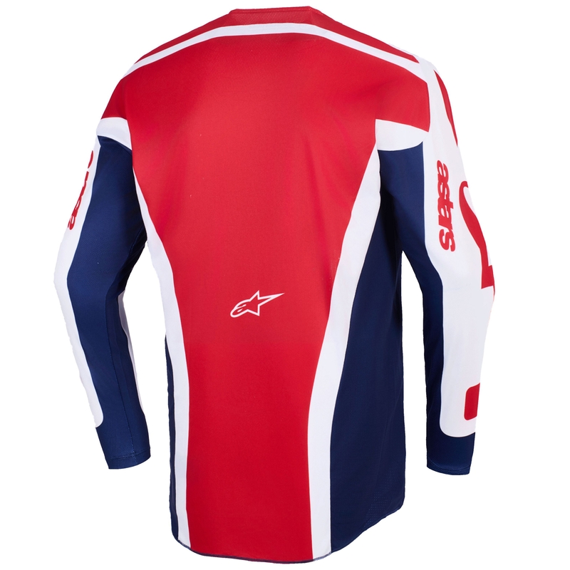 Koszulka motocrossowa Alpinestars Racer Riway biało-niebiesko-czerwona