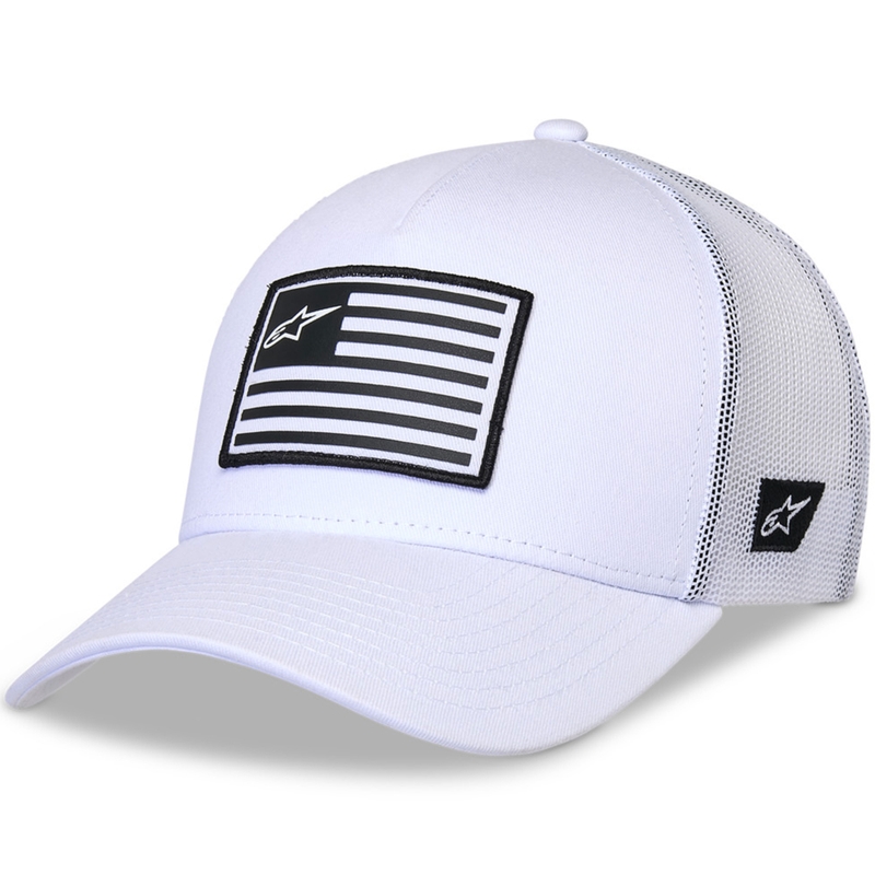 Czapka z daszkiem Alpinestars Flag Snap Hat biało-biała