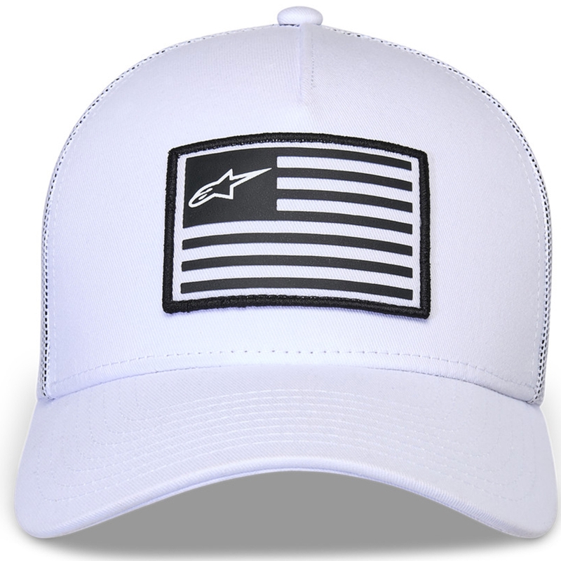 Czapka z daszkiem Alpinestars Flag Snap Hat biało-biała
