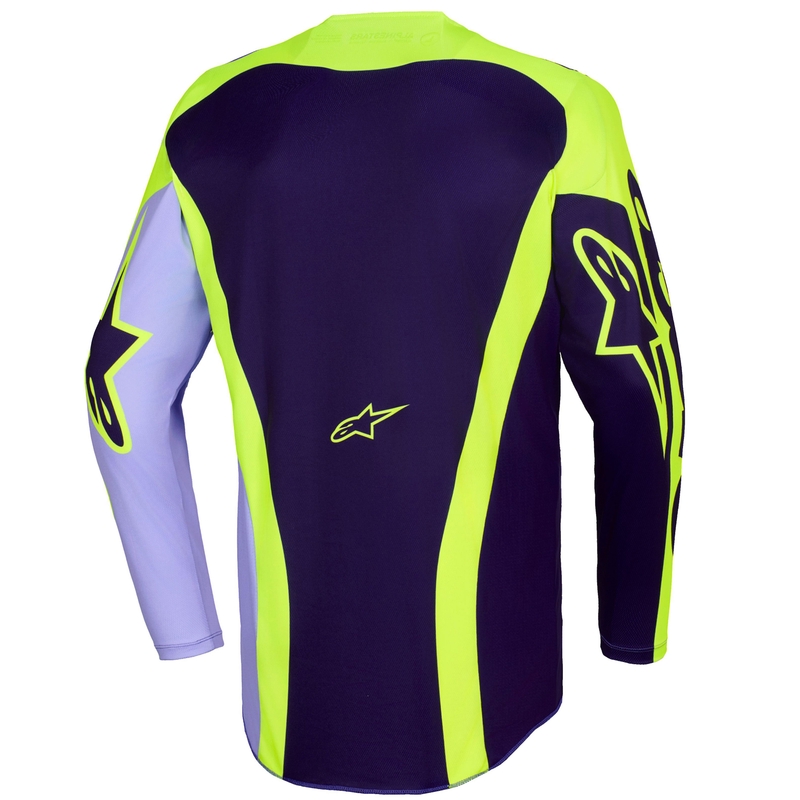 Koszulka motocrossowa Alpinestars Racer Portl w kolorze fioletowo-fluo-żółtym