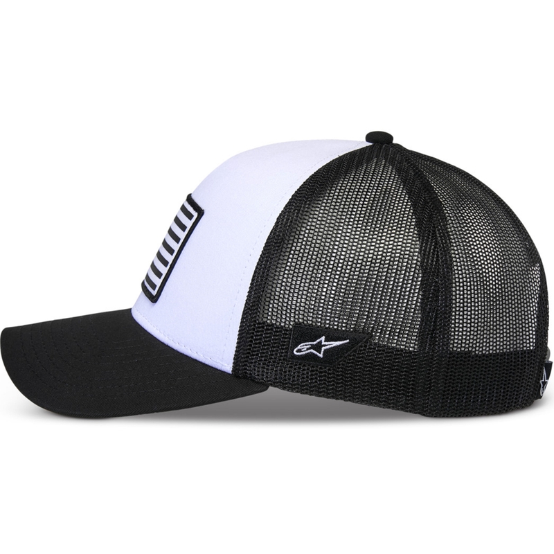 Czapka z daszkiem Alpinestars Flag Snap Hat biało-czarna