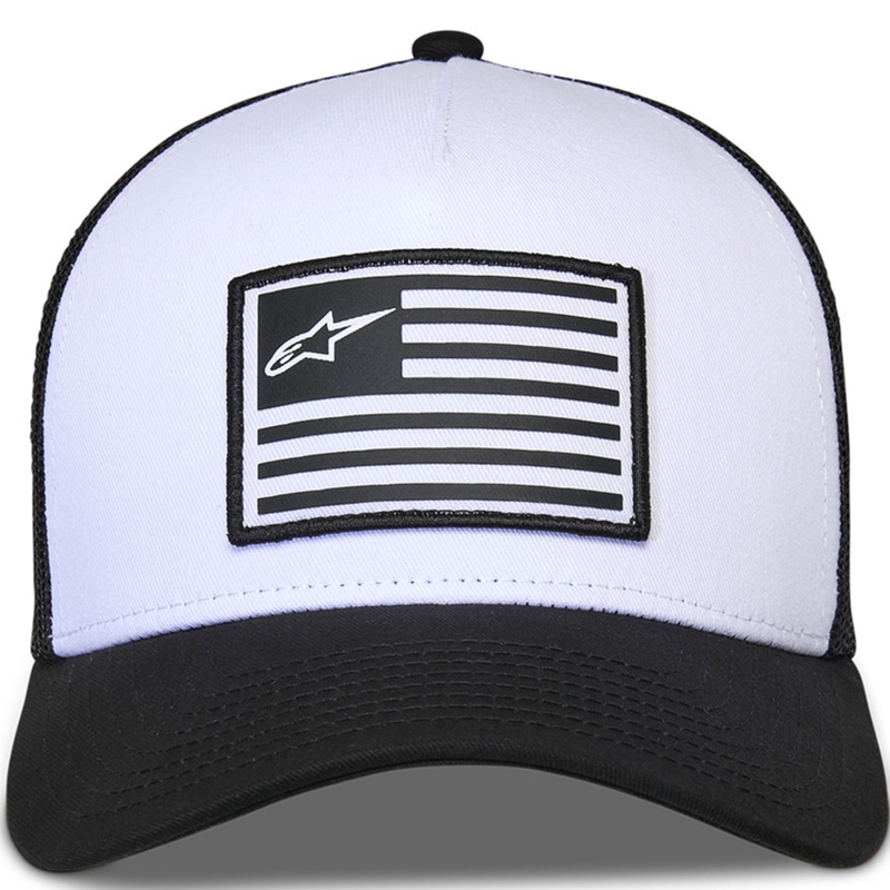 Czapka z daszkiem Alpinestars Flag Snap Hat biało-czarna