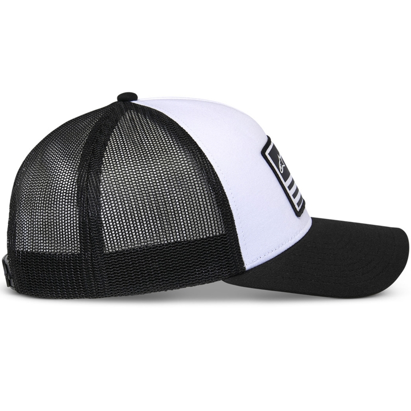Czapka z daszkiem Alpinestars Flag Snap Hat biało-czarna