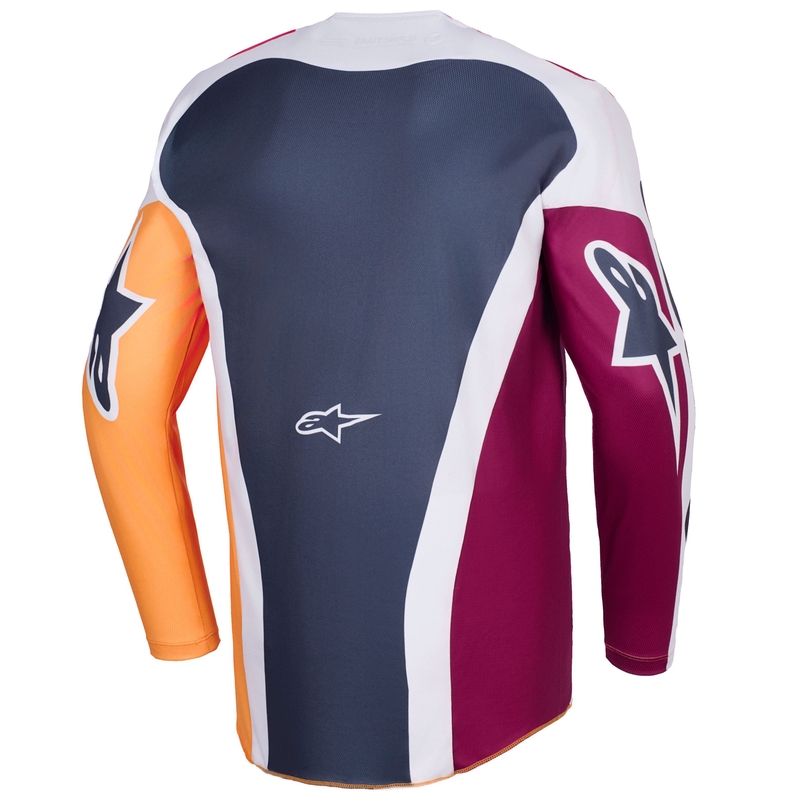 Koszulka motocrossowa Alpinestars Racer Portl w kolorze czerwono-pomarańczowo-jasnoszarym