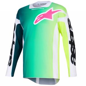 Koszulka motocrossowa Alpinestars Racer Portl zielono-biało-czarna