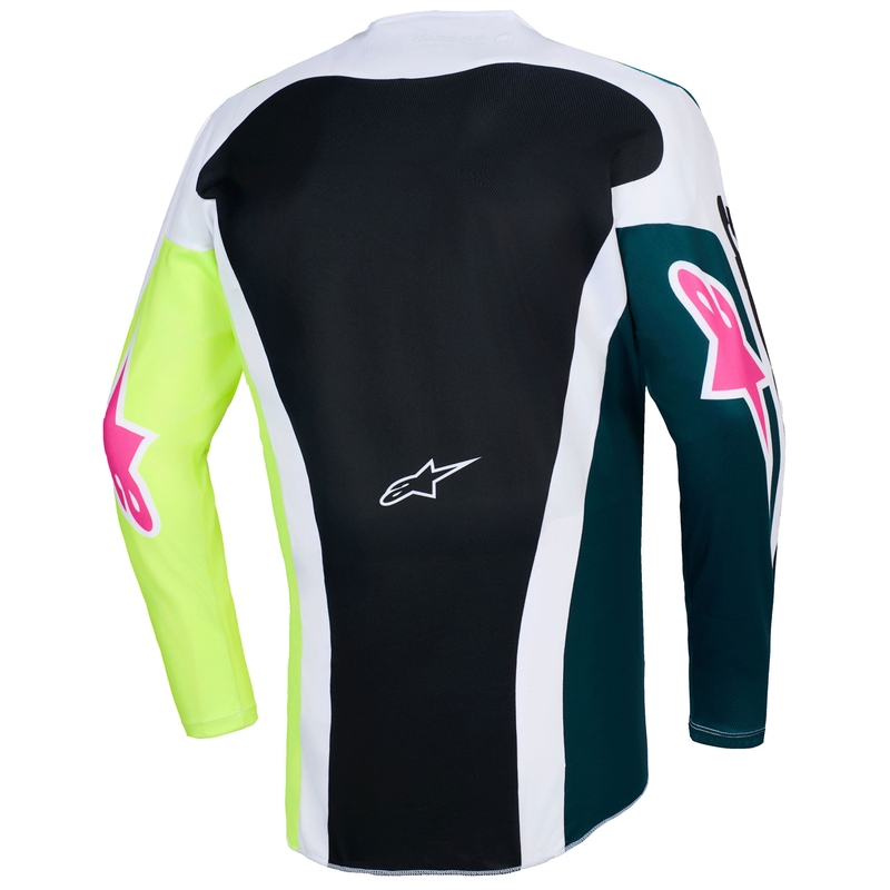 Koszulka motocrossowa Alpinestars Racer Portl zielono-biało-czarna