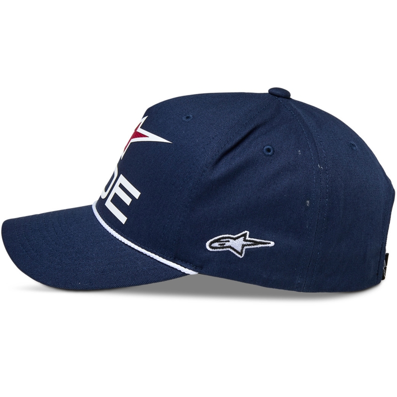 Czapka typu snapback Alpinestars Ride Comp niebiesko-biało-czerwona