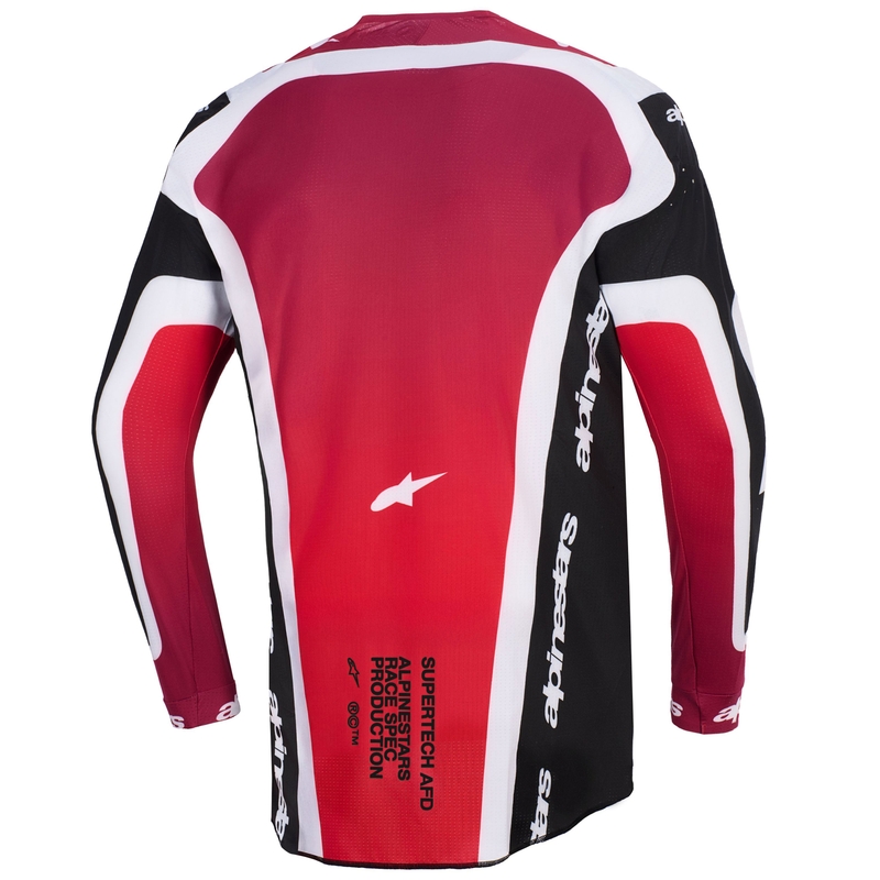 Koszulka motocrossowa Alpinestars Supertech Pro AFD Vista czarno-czerwono-biała