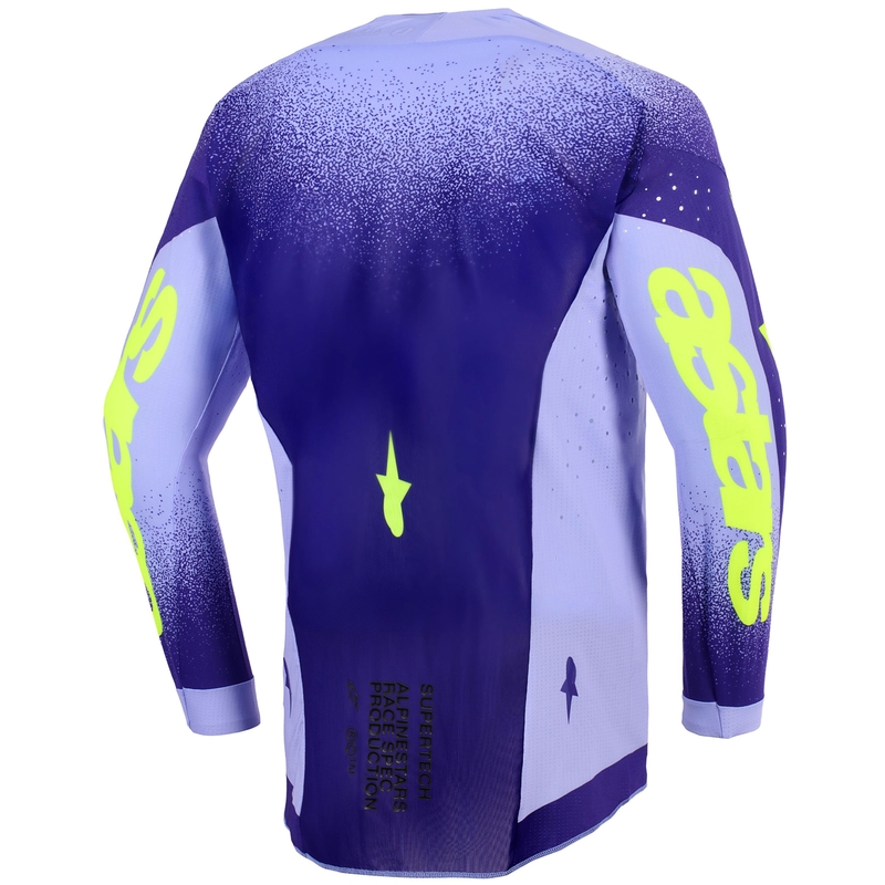 Koszulka motocrossowa Alpinestars Supertech Scenz fioletowo-fluo-żółta