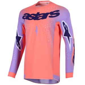 Koszulka motocrossowa Alpinestars Supertech Scenz w kolorze pomarańczowo-koralowo-fioletowym