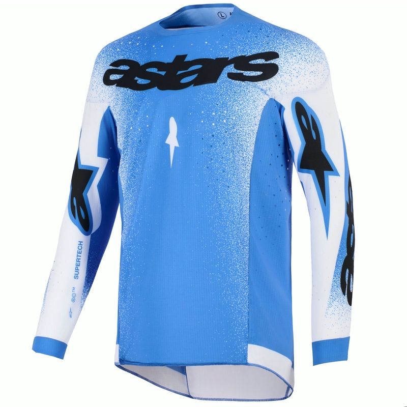 Koszulka motocrossowa Alpinestars Supertech Scenz niebiesko-biała