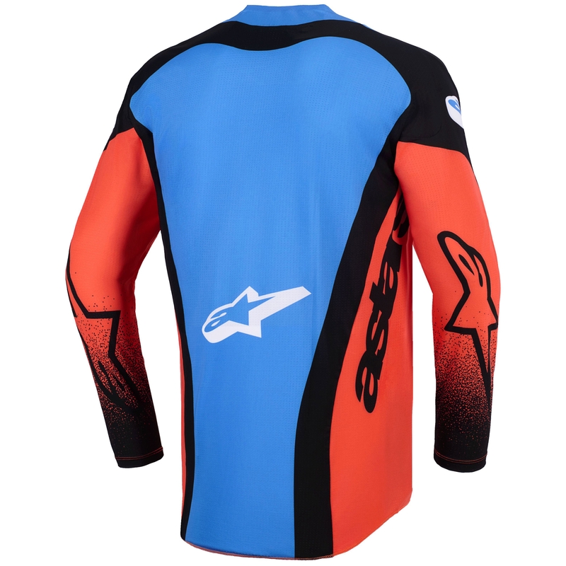 Koszulka motocrossowa Alpinestars Techstar Knif pomarańczowo-czarno-niebieska