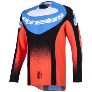 Koszulka motocrossowa Alpinestars Techstar Knif pomarańczowo-czarno-niebieska