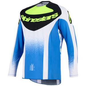 Koszulka motocrossowa Alpinestars Techstar Knif niebiesko-czarno-fluo-żółta