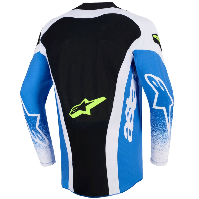 Koszulka motocrossowa Alpinestars Techstar Knif niebiesko-czarno-fluo-żółta