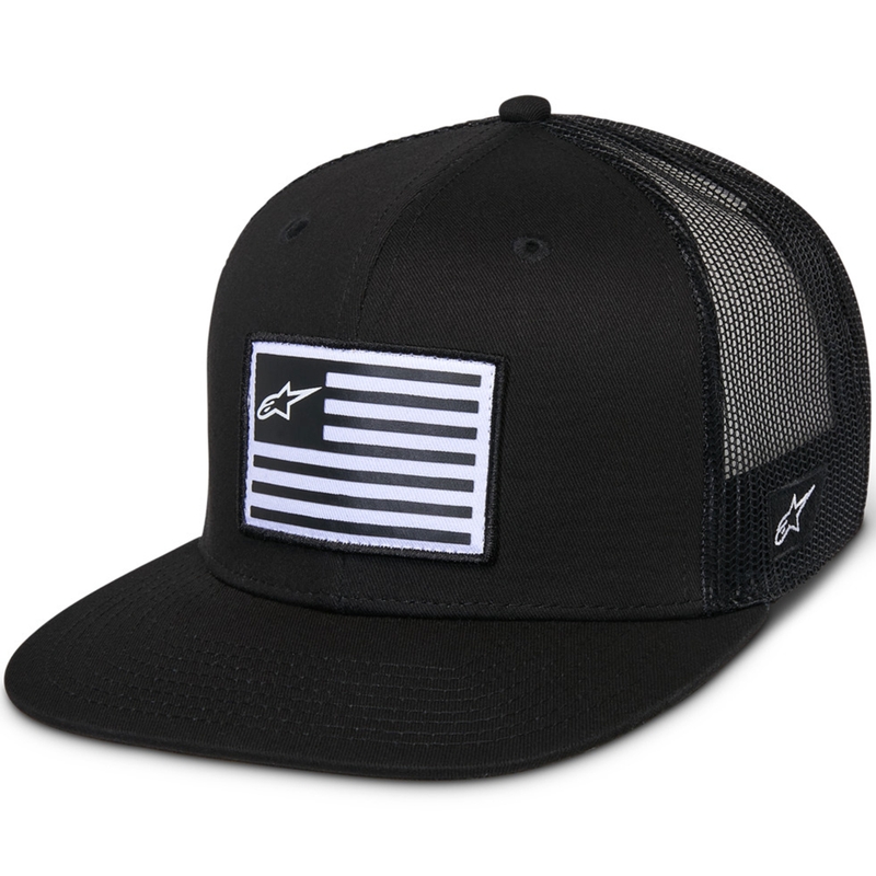 Czapka z flagą Alpinestars czarno-czarna