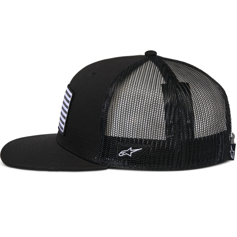 Czapka z flagą Alpinestars czarno-czarna