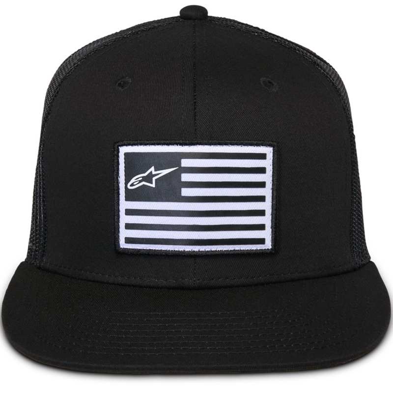 Czapka z flagą Alpinestars czarno-czarna