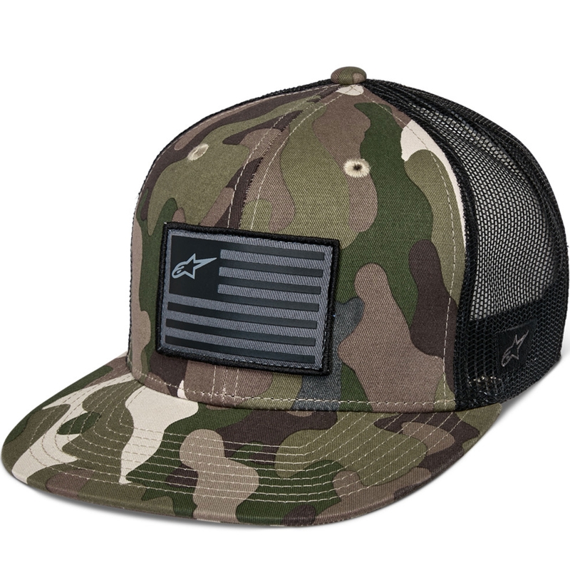 Czapka Alpinestars Corp w kolorze zielonym, kamuflażowo-czarnym