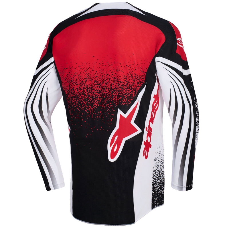 Koszulka motocrossowa Alpinestars Techstar Nomur czarno-biało-czerwona