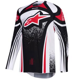 Koszulka motocrossowa Alpinestars Techstar Nomur czarno-biało-czerwona