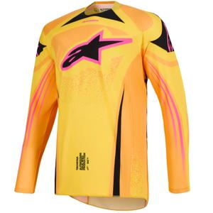 Koszulka motocrossowa Alpinestars Techstar Nomur pomarańczowo-żółto-różowa