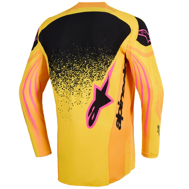 Koszulka motocrossowa Alpinestars Techstar Nomur pomarańczowo-żółto-różowa