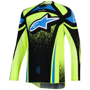 Koszulka motocrossowa Alpinestars Techstar Nomur w kolorze ciemnoniebieskim, fluorescencyjnym, żółto-niebieskim