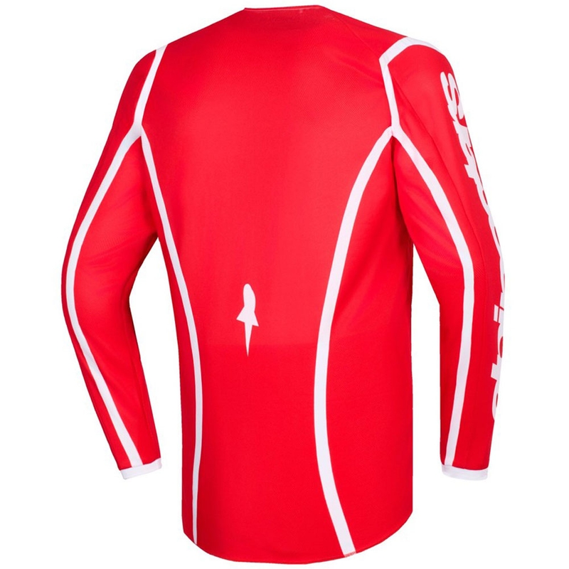 Koszulka motocrossowa Alpinestars Fluid Apex w kolorze czerwono-białym