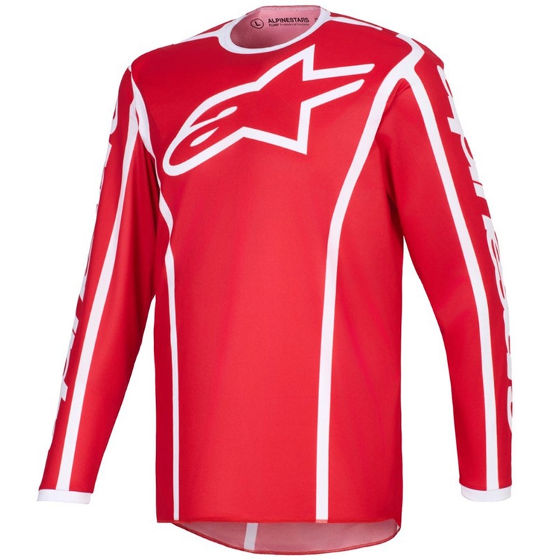 Koszulka motocrossowa Alpinestars Fluid Apex w kolorze czerwono-białym