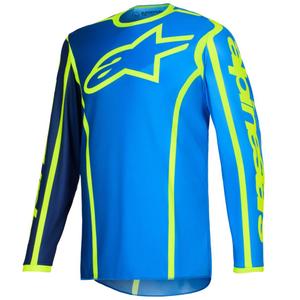Koszulka motocrossowa Alpinestars Fluid Apex w kolorze niebiesko-fluo-żółtym