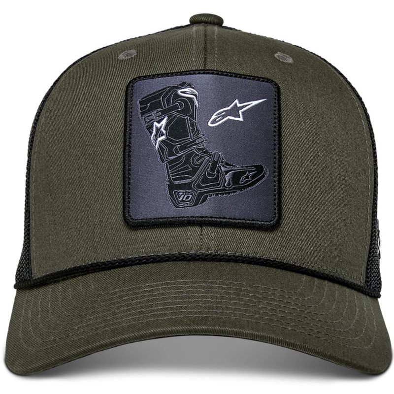 Czapka z daszkiem Alpinestars Booted zielono-czarna