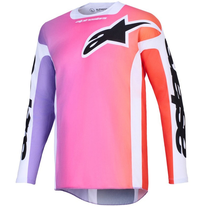 Wielokolorowa koszulka motocrossowa Alpinestars Racer Air Portl
