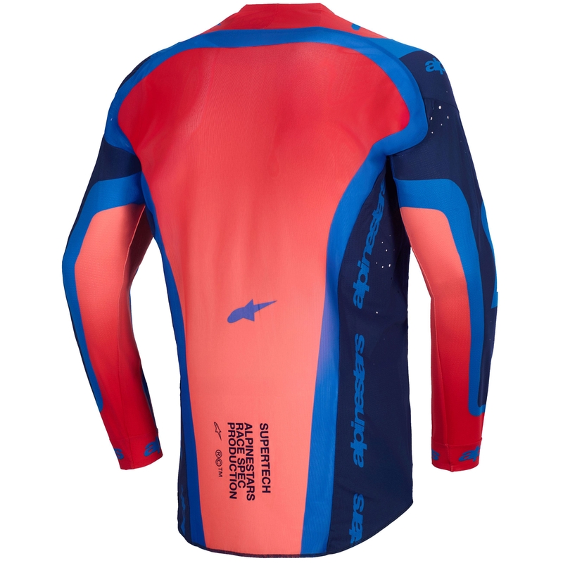 Koszulka motocrossowa Alpinestars Supertech Vista ciemnoniebiesko-koralowo-kobaltowa