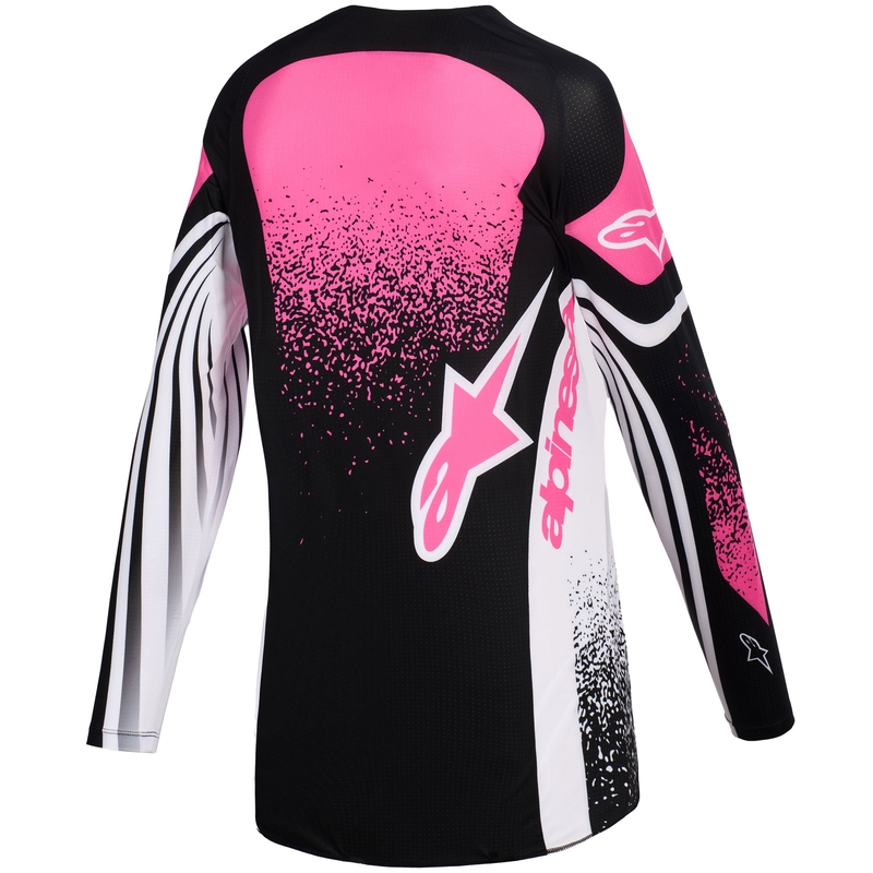Koszulka motocrossowa damska Alpinestars Stella Techstar Nomur czarno-biało-różowa