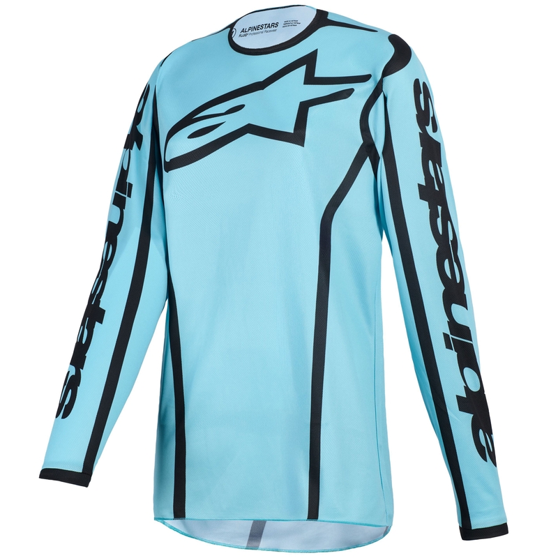 Koszulka motocrossowa damska Alpinestars Stella Fluid Apex w kolorze turkusowo-czarnym