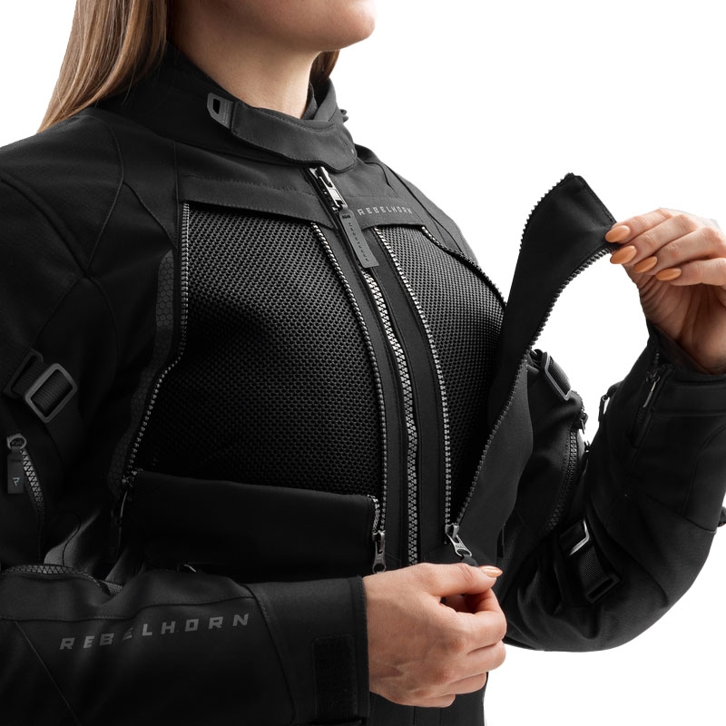 Kurtka motocyklowa damska Rebelhorn Hardy 3.0 czarna