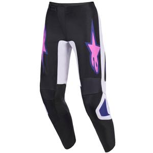 Spodnie motocrossowe Alpinestars Fluid Grid czarno-jasnoszaro-fioletowe