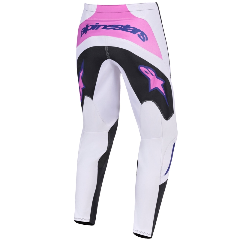 Spodnie motocrossowe Alpinestars Fluid Grid czarno-jasnoszaro-fioletowe