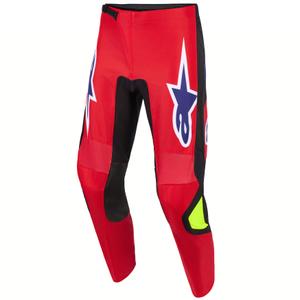 Spodnie motocrossowe Alpinestars Fluid Grid w kolorze czerwono-czarno-fioletowo-fluo-żółtym