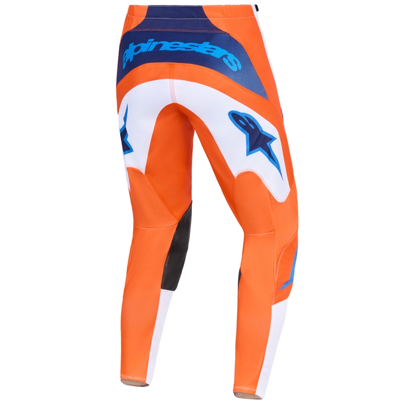 Spodnie motocrossowe Alpinestars Fluid Grid pomarańczowo-niebiesko-białe