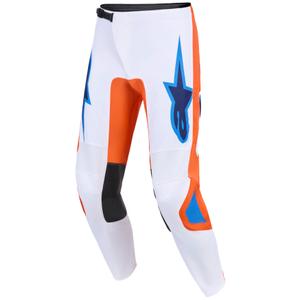 Spodnie motocrossowe Alpinestars Fluid Grid pomarańczowo-niebiesko-białe