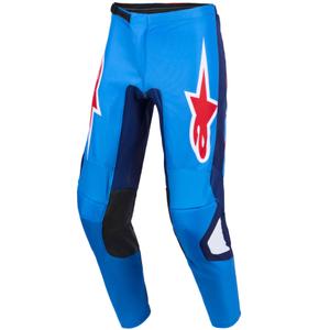 Spodnie motocrossowe Alpinestars Fluid Grid niebiesko-czerwono-białe
