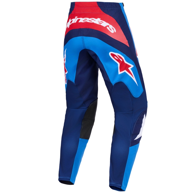 Spodnie motocrossowe Alpinestars Fluid Grid niebiesko-czerwono-białe